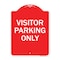 Signmission Parking Reserved Sign Visitor Parking Only, Red & White Aluminum Sign, 18" x 24", RW-1824-23376 A-DES-RW-1824-23376 - alternate 1